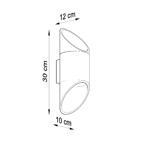 Nástenné svietidlo hore po schodoch G9 Tubular Black Moderné svietidlo Penne Sollux
