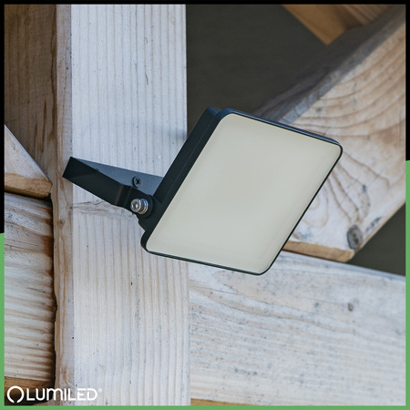 LED reflektor AZZLER 20W 2400lm 4000K IP65 Halogénová vonkajšia lampa Black LUMILED