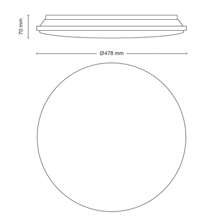 Stropné svietidlo LED Plafond 40W 4300lm 2700-6500K White s diaľkovým ovládaním Wincel Philips