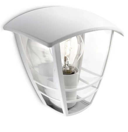 Záhradné nástenné svietidlo Vonkajšia lampa E27 IP44 White Creek Philips