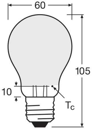 LED žiarovka E27 A60 4W = 40W 470lm 2700K teplá biela 300° Ledvance