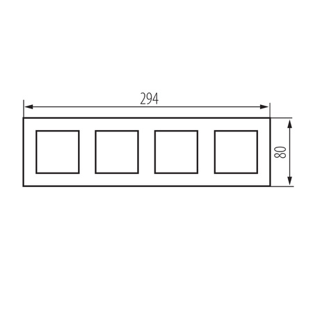 Povrchový vertikálny štvornásobný rám pre zásuvku biely OFFICE Kanlux