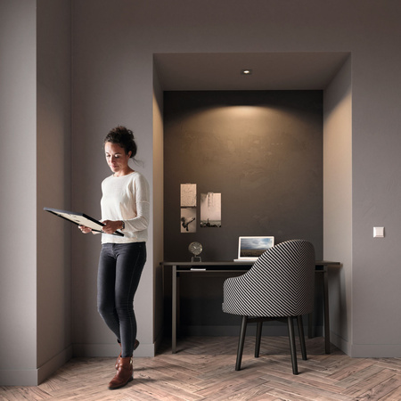 Zápustné bodové svetlo GU10 Chrome Donegal Philips