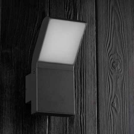 Záhradné vonkajšie fasádne nástenné svietidlo LED 12W 550lm 4000K neutrálna biela 120° Black IP54 Clark Masterled