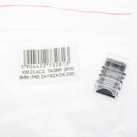 Konektor LED pásika 2PIN 2-stranný nacvakávací 8 mm