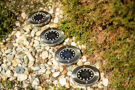 Sada 4 x 12x LED SOLAR DOGRUNT LAMP s krytím IP44