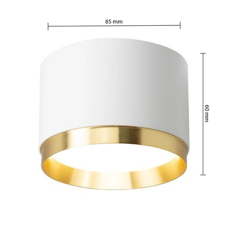 Halogénová tuba s reflektorom na povrchovú montáž Spot GX53 Round White Gold Lumet Masterled