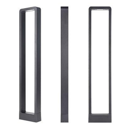 Záhradné stojace vonkajšie pólové svietidlo LED 7W 700lm 4000K, neutrálna biela sivá IP54 Rio 80cm Masterled