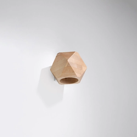 Nástenné svietidlo Nástenné svietidlo G9 Geometric Brown Scandinavian Woody Sollux