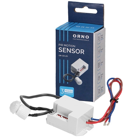 PIR senzor pohybu 800W 360ST s vonkajším senzorom Povrchová montáž biela ORNO