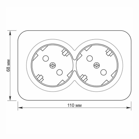 Nástenná dvojzásuvka 16A Povrchová montáž čierna BINERA VIDEX
