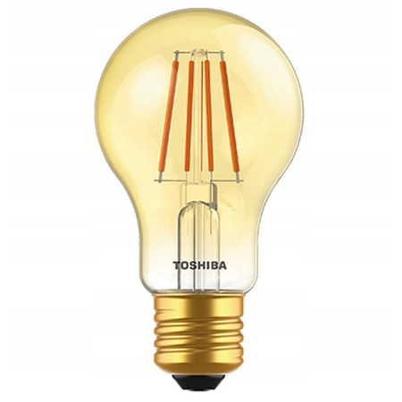 LED žiarovka E27 A60 4,5W = 25W 400lm 2200K teplá biela Filament Amber TOSHIBA