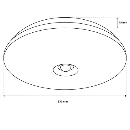 LED plafón na povrch 18W NOTUS 2 Round Motion Sensor IP44 33 cm LUMILED