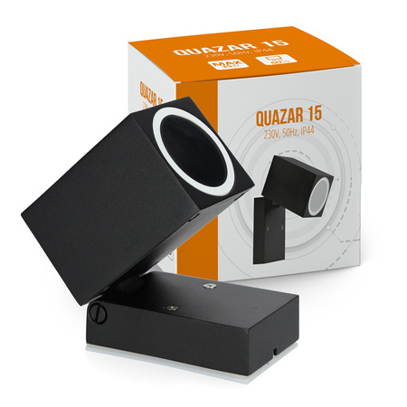 Záhradné vonkajšie nástenné svietidlo GU10 IP44 Black Quazar Kobi