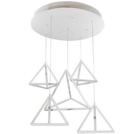 Stropné závesné svietidlo Luster 5x trojuholník 80W 120cm - GOLDLUX (Polux)