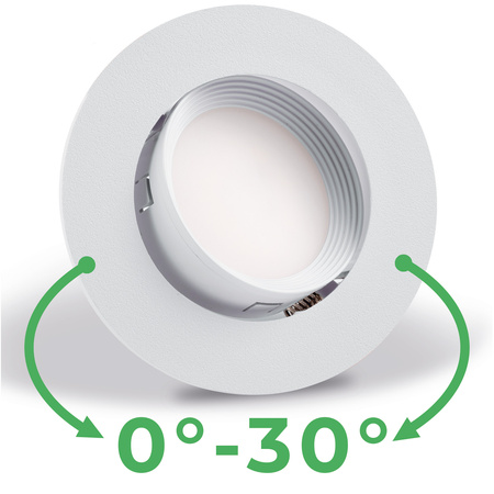 Sada halogénového svietidla VENTUS White Round + LED žiarovka GU10 6W teplá biela 120° Lumiled