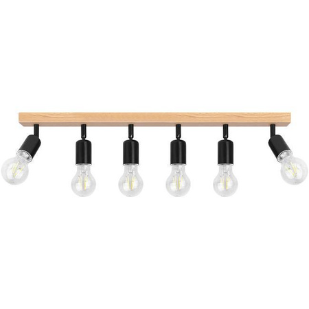 Bodové stropné svietidlo Tuba Reflektor Halogénové svietidlo 6x E27 Pohyblivé čiernohnedé Eos Masterled