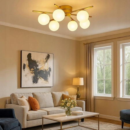 Luster Stropné závesné svetlo Dekoratívne 6x G9 Gold Bali Masterled