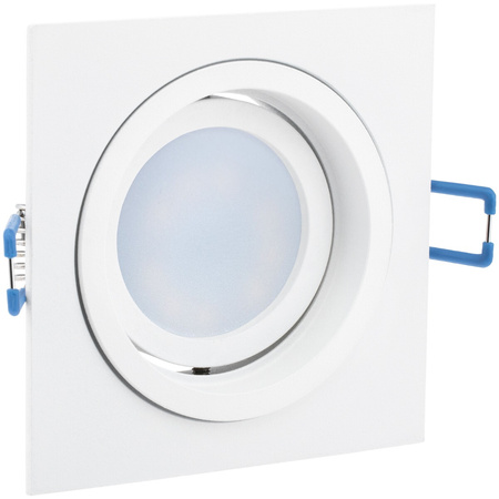 Svietidlo HALOGEN GU10 MR16 Square White CASSIO LUMILED + LED žiarovka GU10 6W = 60W 580lm neutrálna biela