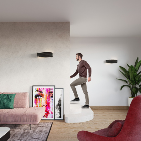 Nástenné svietidlo Nástenné svietidlo E27 obdĺžnikové čierne Moderné Sigma Sollux