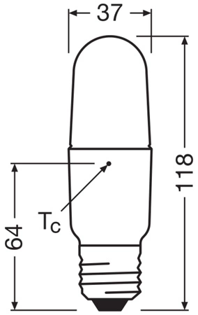 LED žiarovka B37 E27 kapsula 8,5W = 60W 806lm 2700K teplá biela 240° STAR CLASSIC Osram