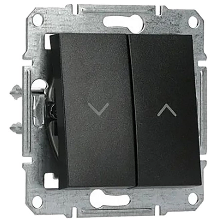 Slepý spínač bez rámu Double Asfora IP20 antracit