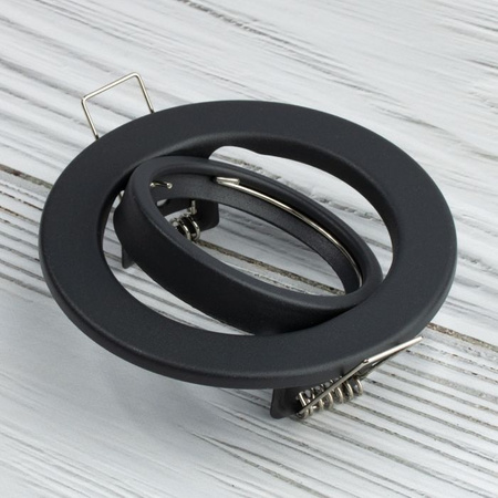 Svietidlo HALOGEN na zapustenú montáž Pohyblivý okrúhly grafitový plech GU10 MR16