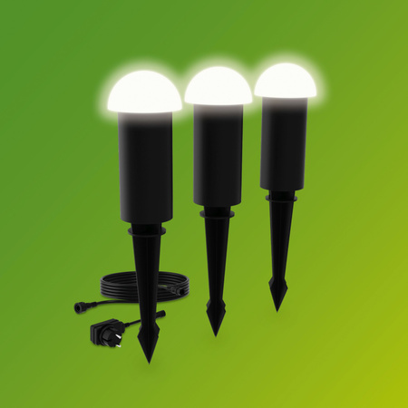 3x LED 30cm vonkajšia lampa PIPE 1,5W 180lm 2700K Edwina Philips