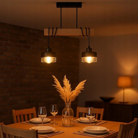 Stark Masterled Stropné svietidlo 2x E27 čierno-hnedé Stark