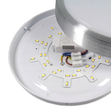 Plafond LED stropné svetlo do kúpeľne Povrchová montáž 16W 1120lm 4000K, neutrálna biela 140° okrúhla biela IP44 Solen Masterled