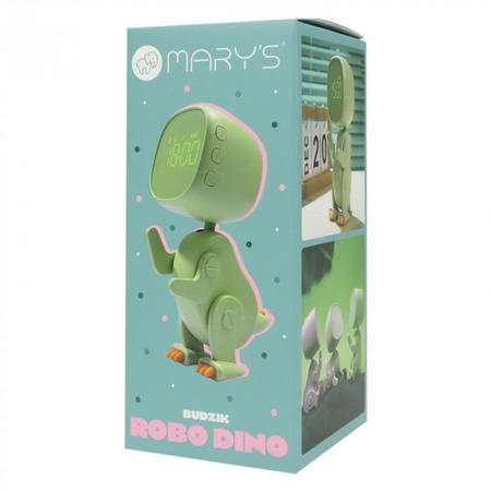 Detský elektronický budík zelený dobíjací 1200mAh ROBO MARY'S