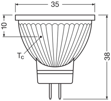 LED žiarovka reflektor GU4 MR11 4,5W = 35W 345lm 2700K teplá biela 36° 12V CRI90 Stmievateľná Ledvance