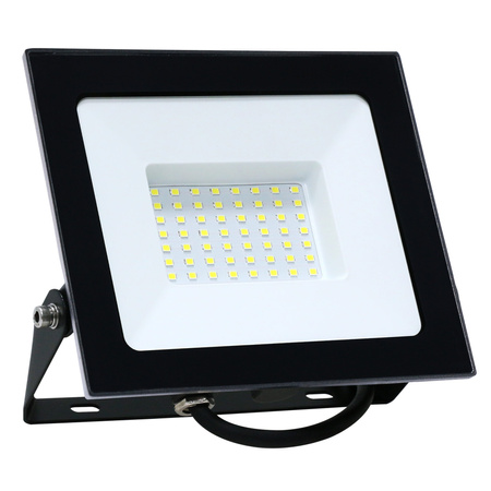 LED reflektor 50W 4200lm 6500K, studená biela 120° Black IP65 Sanico Goldlux
