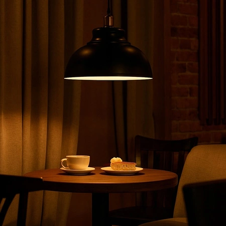 Masterled Stropné svietidlo E27 Čierna biela meď Flara Závesné svietidlo