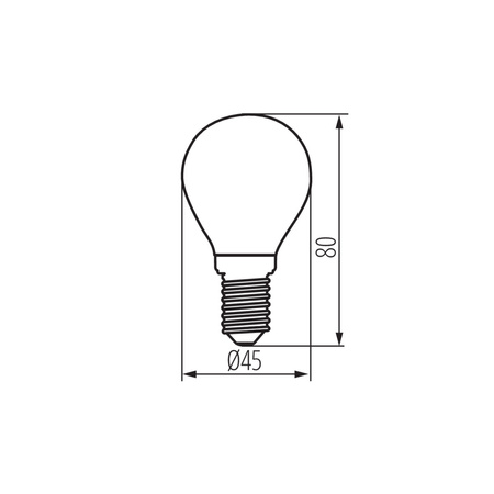 LED žiarovka E14 Edison G45 6W = 60W 806lm 4000K neutrálna biela Clear XLED Filament Kanlux