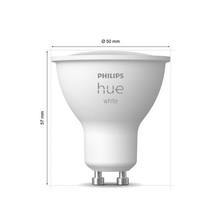 LED žiarovka GU10 reflektor 4,2 W = 50 W 400 lm 2700 K teplá biela SMART Smart Bluetooth ZigBee biela Philips HUE