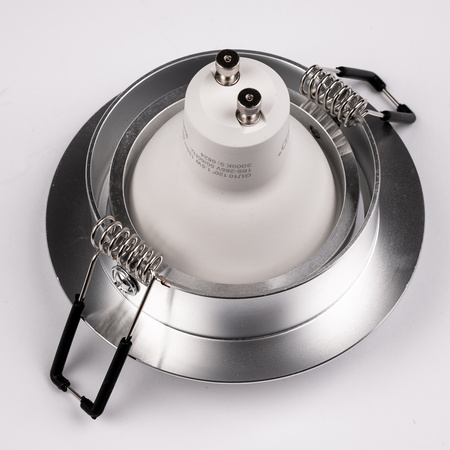 Halogénové stropné svietidlo na zapustenú montáž Okrúhle pohyblivé GU10 MR16 Silver TRIAM LUMILED