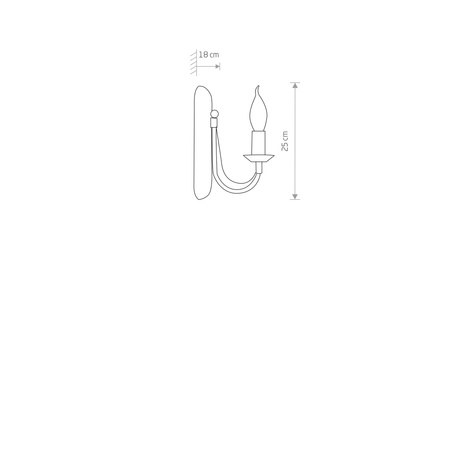 Nástenné svietidlo Povrchová montáž E14 Black Classic ARES 202 Nowodvorski