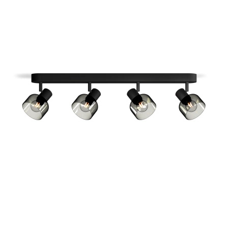 Reflektorové stropné svietidlo 4x E14 LED Black Sleet Philips