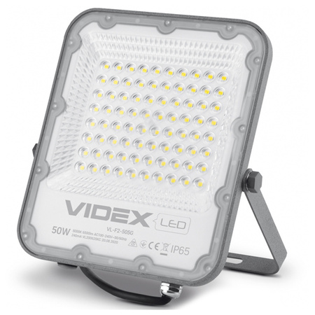 LED reflektor Halogén 50W 6500lm 5000K IP65 sivý VIDEX DAVIS