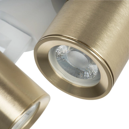 Stropné svietidlo Reflektor GU10 nastaviteľný okrúhly biely zlatý Laurin Kanlux