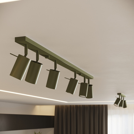 Bodové reflektorové stropné svietidlo Tuba 2x GU10 Olive Ring Bittersweet Shimmer SL.1501 Sollux