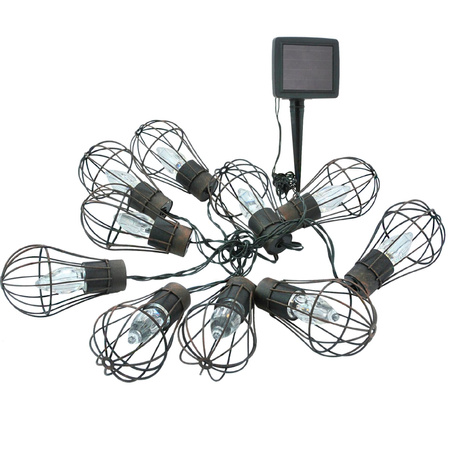 Solárna LED záhradná reťaz Loft Ornamental 3,8 m 10x závesné žiarovky