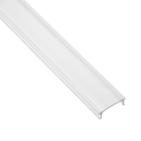 Hliníkový profil pre LED KM36 Silver Povrchová montáž 1m + Priehľadný kryt + Koncové krytky