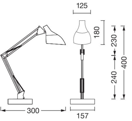 Stolná lampa Stolný stojan nastaviteľný E27 biely USB-C Kancelárska linka Ledvance