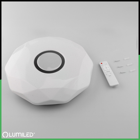 LED stropný plafón WESTA 72W CCT biely okrúhly 50cm + PILOT LUMILED