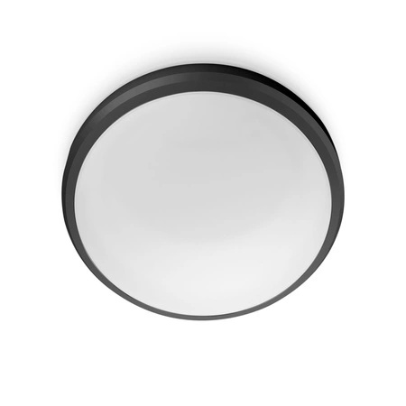 Záhradný plafón LED 6W 600lm 2700K IP54 Vodotesný čierny Doris Philips