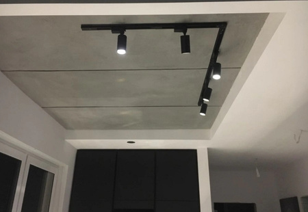 Súprava zbernicového osvetlenia 2 m + 4x GU10 čierne štvorcové reflektory