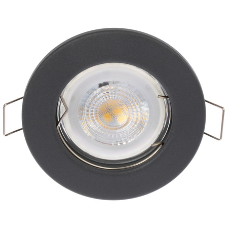 Svietidlo HALOGEN na zapustenú montáž Pevné Okrúhly grafitový plech GU10 MR16