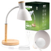 Stolná lampa Školský kresliaci stôl Dekoratívna E27 NIKO biela Lumiled